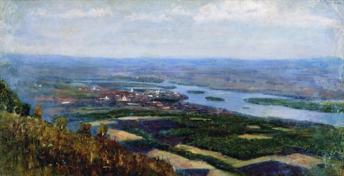 «Вид на Красноярск с сопки», 1890-е годы.