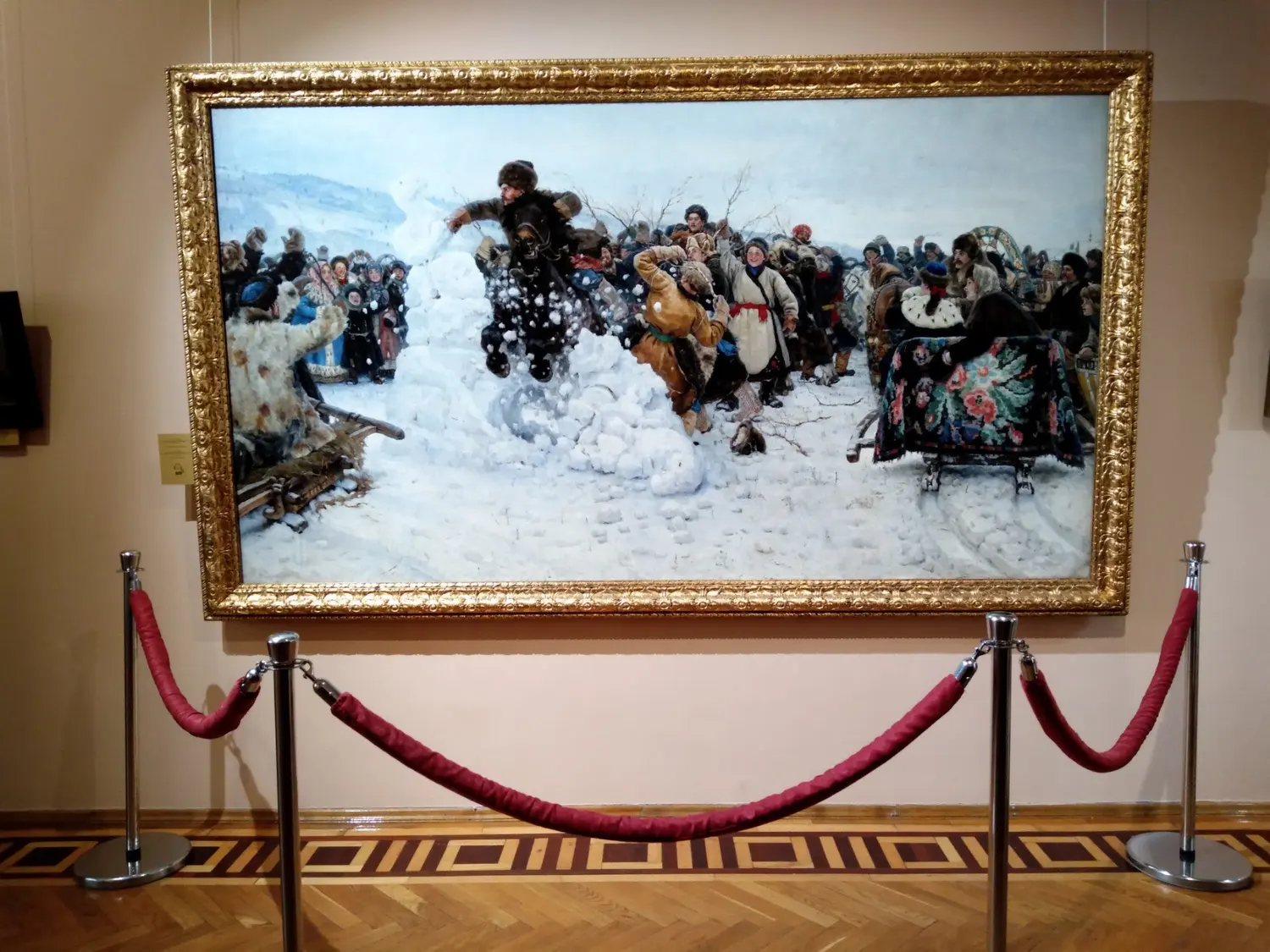 «Взятие Снежного городка» (снимок сделан в художественном музее им. Василия Ивановича Сурикова)